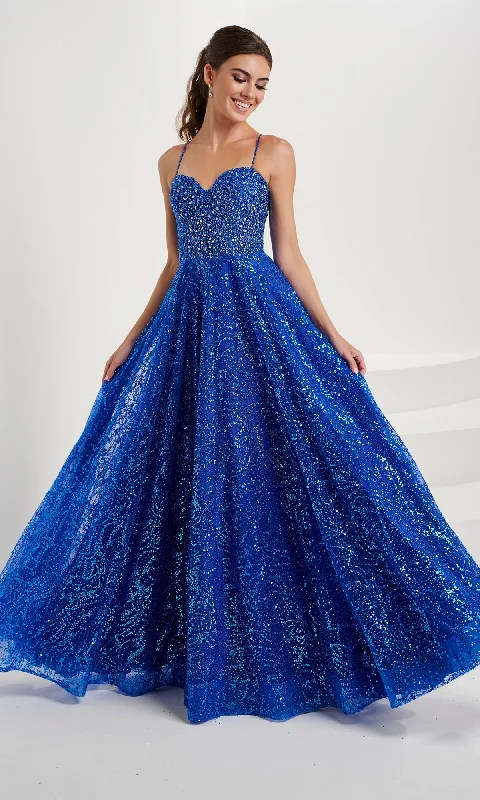 Tiffany Beaded-Bodice Glitter Tulle Prom Dress 16088 Tunics Lace romantic