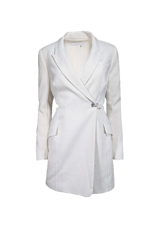 Jonathan Simkhai - Ivory Wrap Front Blazer Dress Sz 0 Women's Trendy Blazer